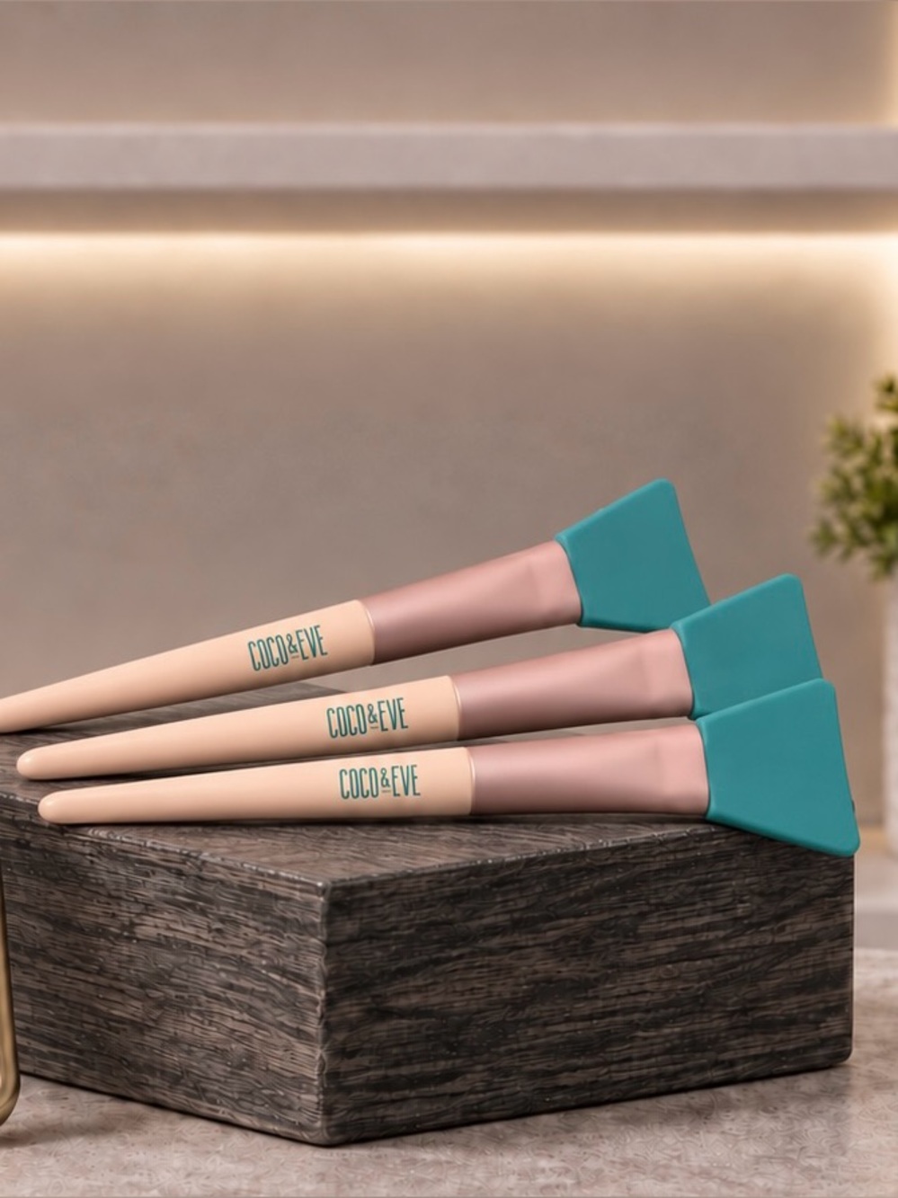 Pink and Teal Applicator Brush 3-Pack